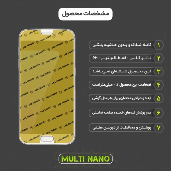 محافظ صفحه نمایش موبایل سامسونگ Galaxy S7